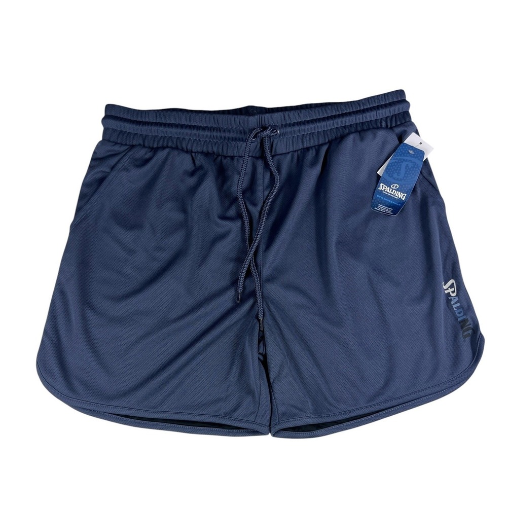 Spalding Mens Gym‎ Essentials Mesh Athletic Shorts Crown Blue Large NWT RL0802C